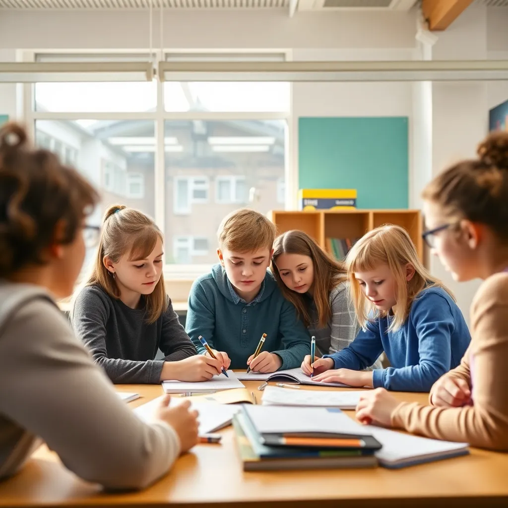 Studenten die samen financiële cursussen volgen